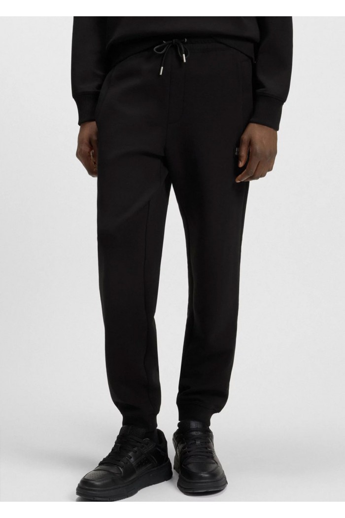 Cotton tracksuit bottoms with stacked logo
