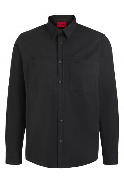 Relaxed-fit shirt in soft twill with Kent collar