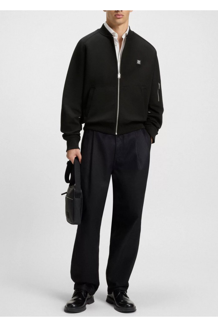 Oversize-fit bomber jacket in jersey