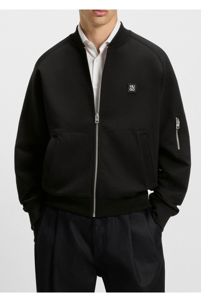 Oversize-fit bomber jacket in jersey