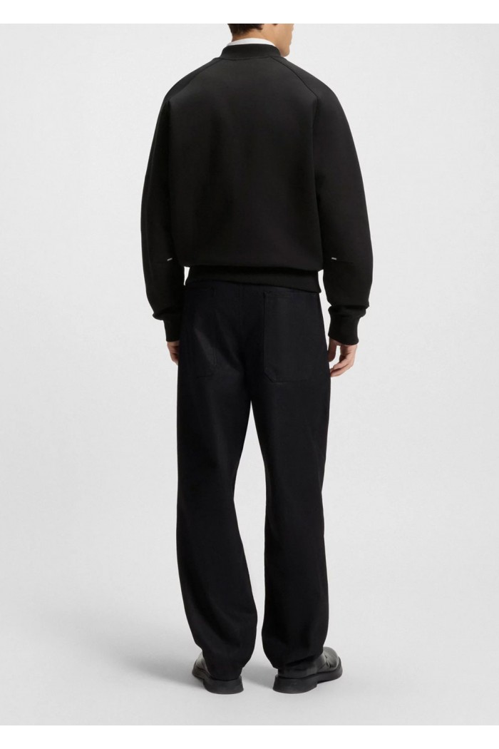 Oversize-fit bomber jacket in jersey