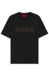 Cotton-jersey T-shirt with herringbone logo