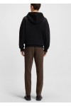 Relaxed-fit hoodie in cotton terry with split logo