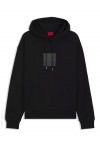 Relaxed-fit hoodie in cotton terry with split logo