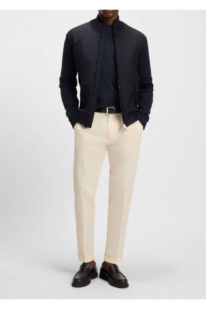 Regular-fit hybrid jacket with Double B monogram