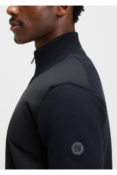Regular-fit hybrid jacket with Double B monogram