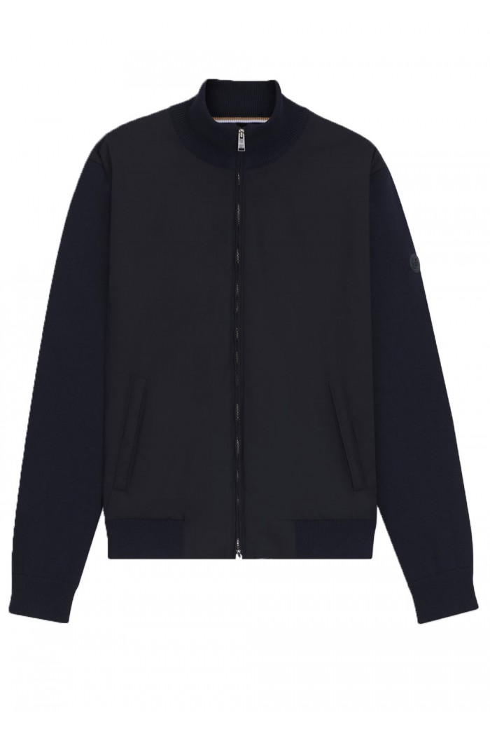 Regular-fit hybrid jacket with Double B monogram
