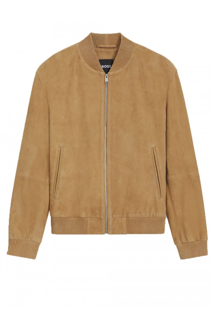 Regular-fit jacket in suede