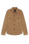 Relaxed-fit overshirt in stretch fabric
