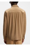 Relaxed-fit overshirt in stretch fabric