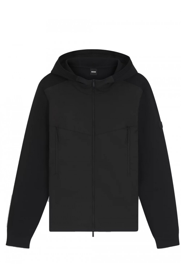 Regular-fit hooded jacket with weather protection