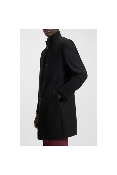 Regular-fit coat in a wool blend
