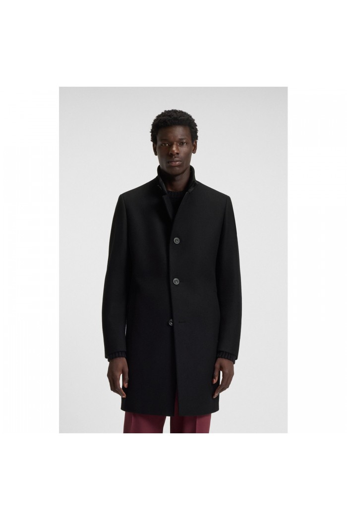 Regular-fit coat in a wool blend