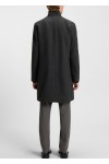Regular-fit coat in wool-blend twill