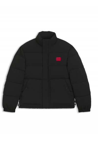 Water-repellent padded jacket with logo patch Water-repellent padded jacket with logo patch