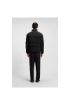 Water-repellent padded jacket with logo patch