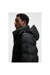 Water-repellent jacket with monogram jacquard