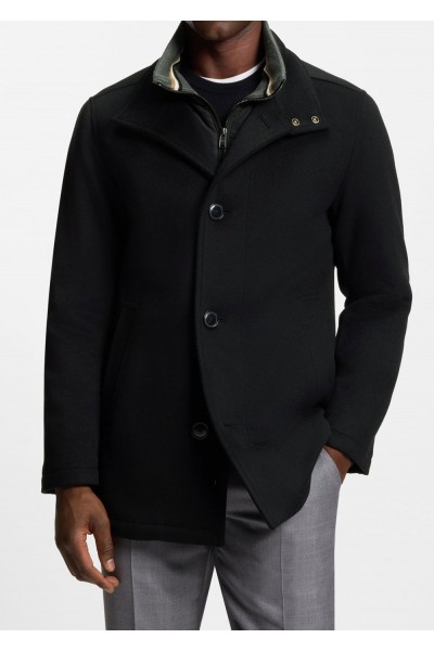 Relaxed-fit coat in wool and cashmere