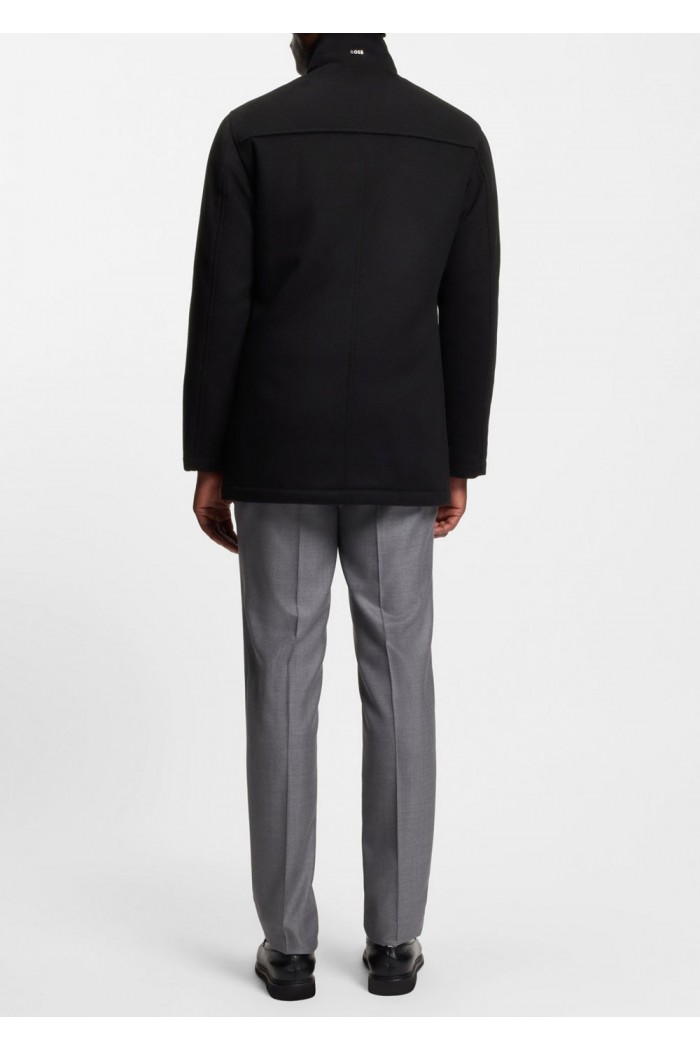Relaxed-fit coat in wool and cashmere