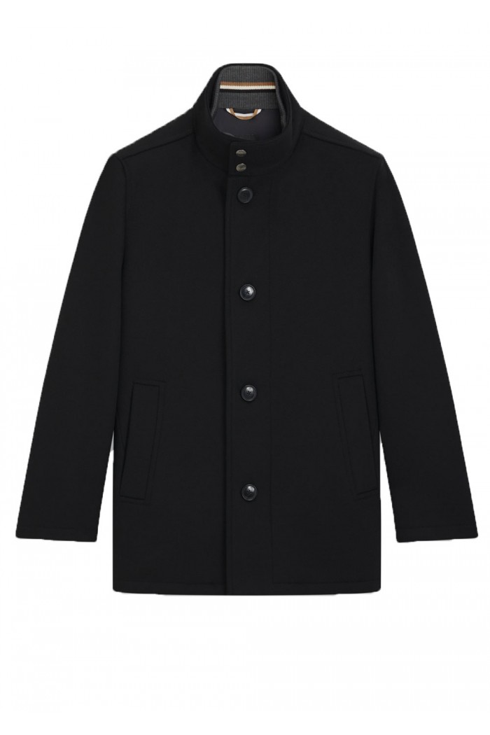 Relaxed-fit coat in wool and cashmere