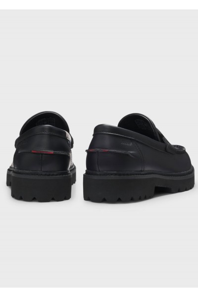 Leather loafers with lug outsole Leather loafers with lug outsole