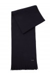 Knitted scarf in virgin wool with logo detail