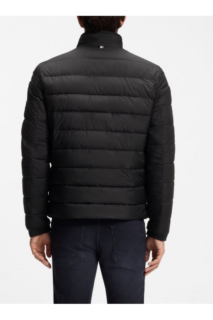 Water-repellent jacket with logo detail