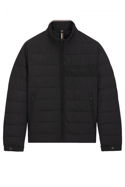 Water-repellent jacket with logo detail