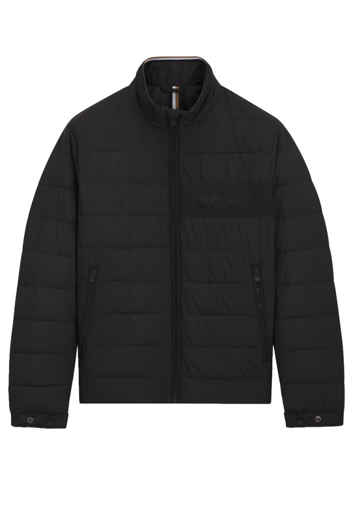 Water-repellent jacket with logo detail
