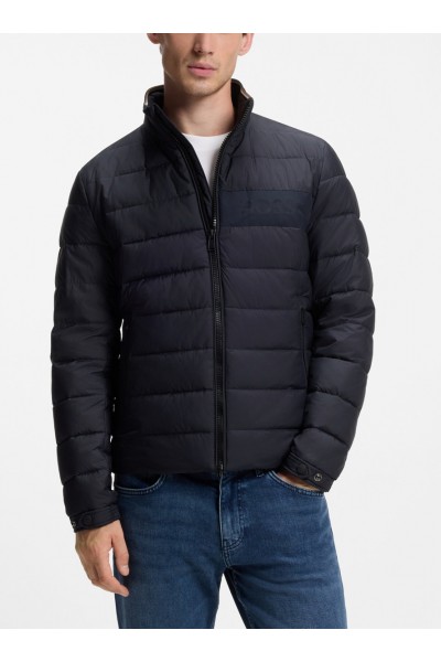 Water-repellent jacket with logo detail