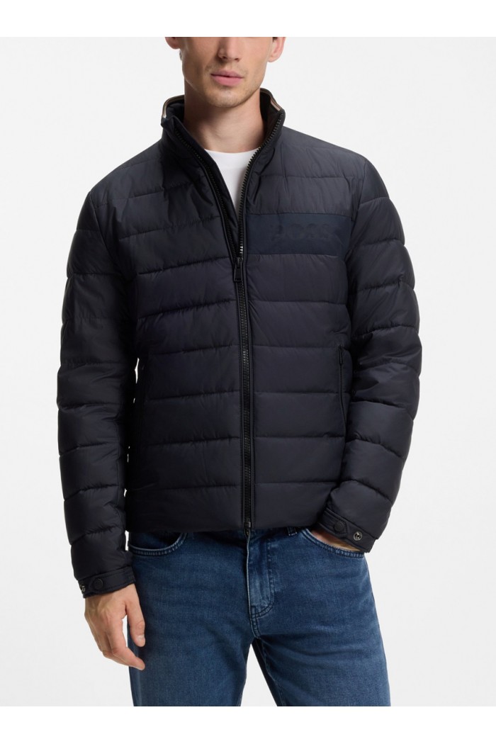 Water-repellent jacket with logo detail