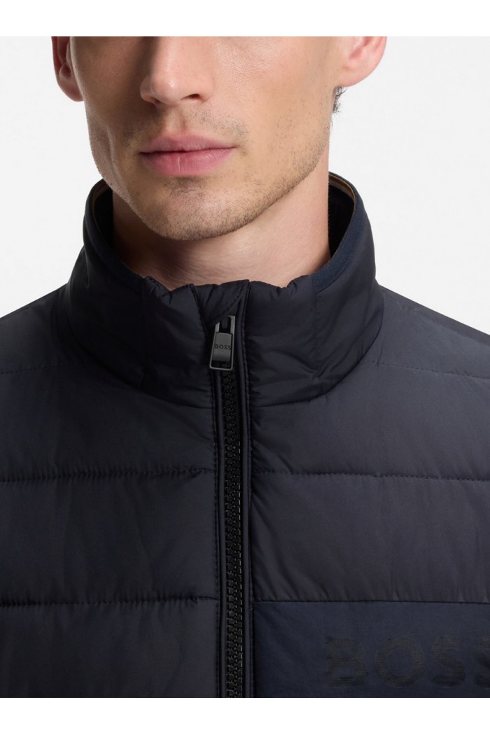 Water-repellent jacket with logo detail