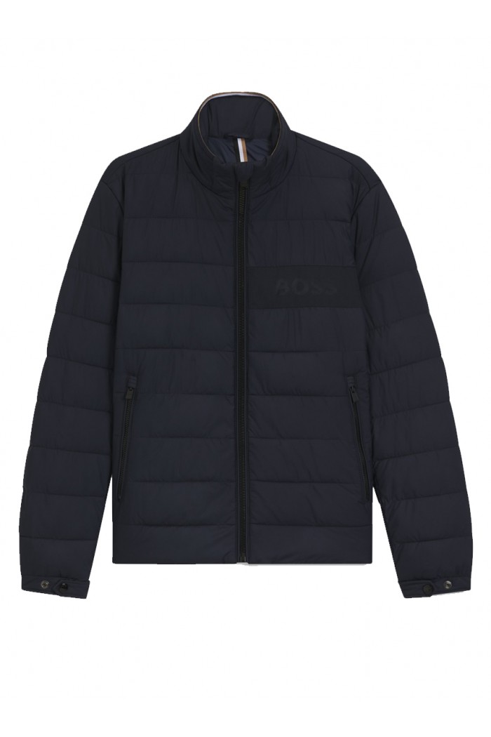 Water-repellent jacket with logo detail