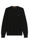 Cotton-piqué sweater with logo patch Cotton-piqué sweater with logo patch