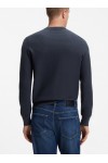 Cotton-piqué sweater with logo patch