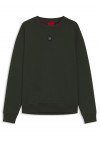 Cotton-blend sweatshirt with stacked-logo badge