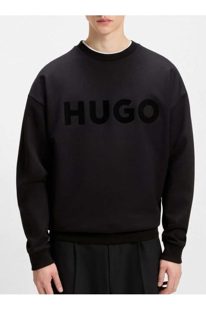 Oversized-fit sweatshirt in cotton terry with tonal logo