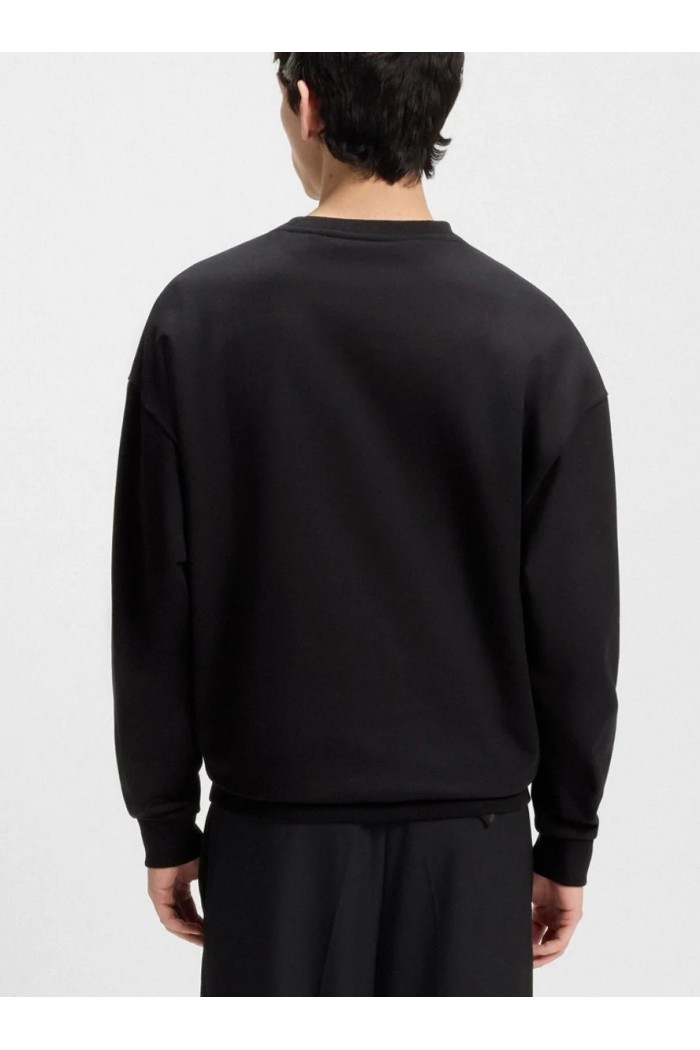 Oversized-fit sweatshirt in cotton terry with tonal logo