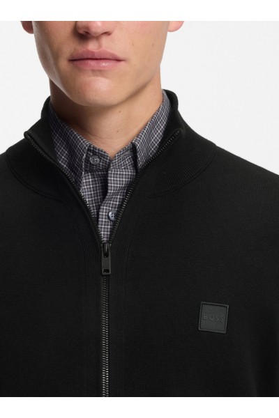 Knitted jacket in cotton and cashmere