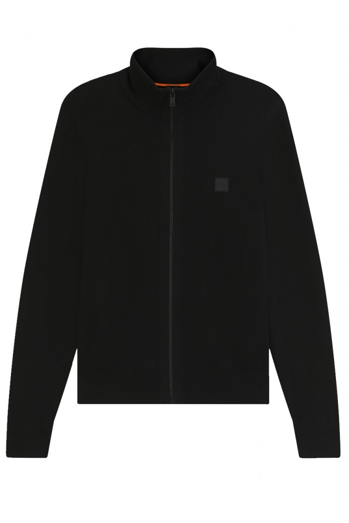 Knitted jacket in cotton and cashmere