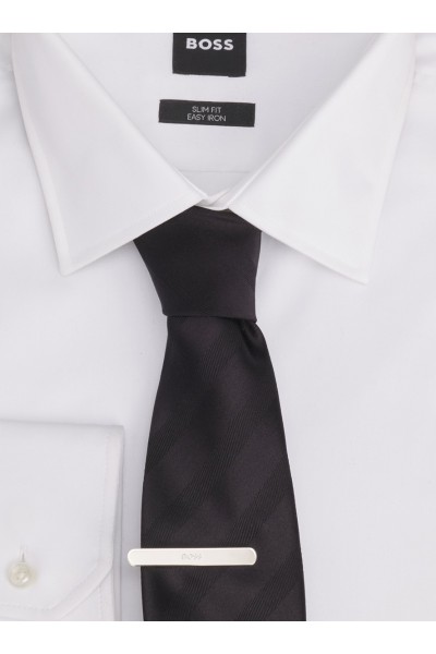 Tie clip with engraved logo