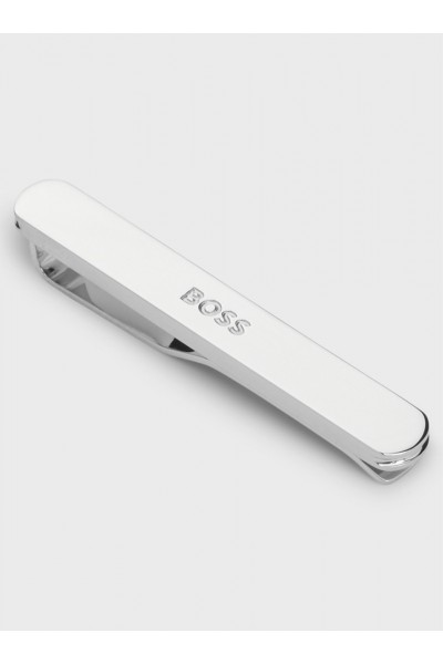Tie clip with engraved logo