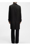 Water-repellent coat in cotton-blend twill