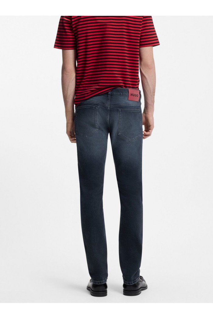 Slim-fit jeans in dark blue stretch denim