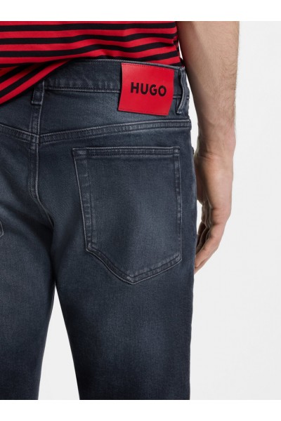 Slim-fit jeans in dark blue stretch denim