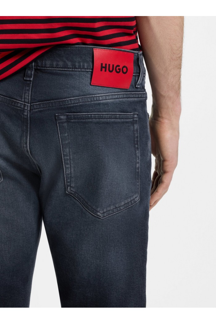 Slim-fit jeans in dark blue stretch denim