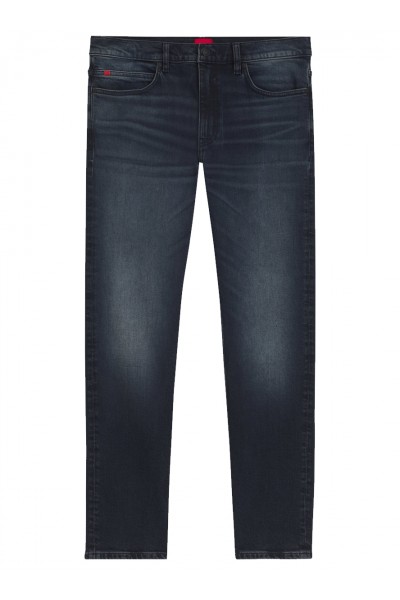 Slim-fit jeans in dark blue stretch denim