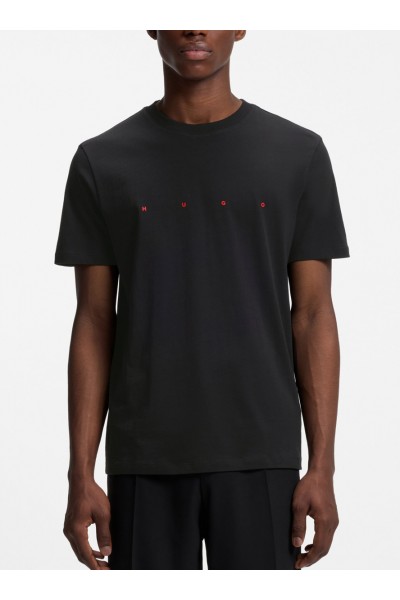 Cotton-jersey T-shirt with logo detail