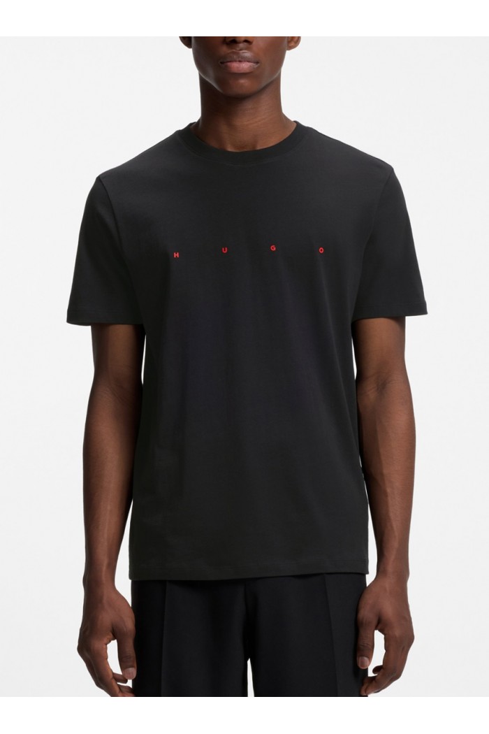 Cotton-jersey T-shirt with logo detail