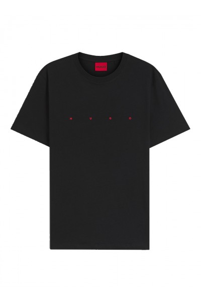 Cotton-jersey T-shirt with logo detail